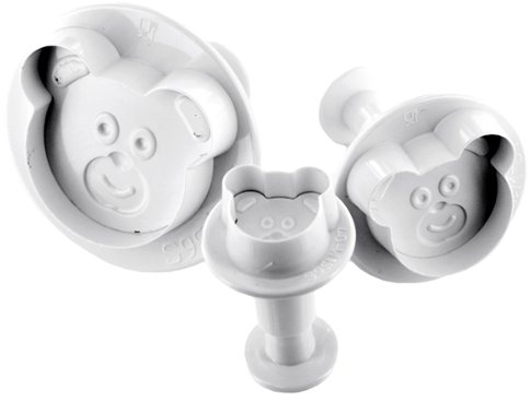 Martellato 3 pièces Nounours Emporte-pièce Ensemble, Blanc