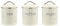Optimal Vintage Cream Enamel Airtight Storage Canisters Jars Pots Set by JT