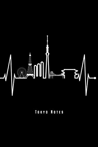 Tokyo Notes: Tokio Skyline Notizbuch Mit Herzschlag Für Japan Fans Planer Tagebuch Schreibheft (Punktraster / Dot Grid, 120 Seiten, 15,2 x 22.9 cm, 6 ... Geschenk Für Tokio Besucher Reisende Japaner