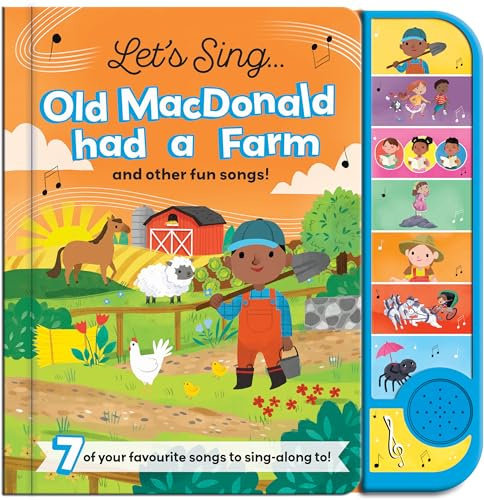 Old MacDonald Had A Farm Nursery Rhyme Sound Book – 7 Songs To Play And Sing