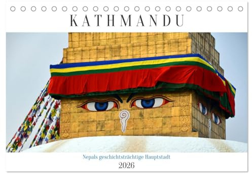 KATHMANDU, Nepals Hauptstadt (Tischkalender 2026 DIN A5 quer), CALVENDO Monatskalender