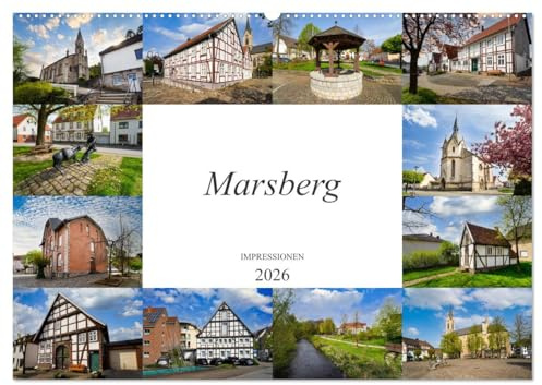 Marsberg Impressionen (Wandkalender 2026 DIN A2 quer), CALVENDO Monatskalender: Die wunderschöne Stadt Marsberg festgehalten auf zwölf einmaligen Bildern (CALVENDO Orte)