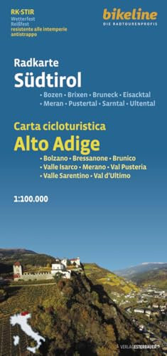Radkarte Südtirol: Bozen – Brixen – Bruneck – Eisacktal – Meran – Pustertal – Sarntal – Ultental (Bolzano – Bressanone – Brunico – Valle Isarco – ... –Val d’Ultimo, 1:100.000 (Bikeline Radkarte)