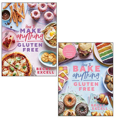 Cómo hornear cualquier cosa sin gluten, cómo hacer cualquier cosa sin gluten 2 libros colección Set de Becky Excell