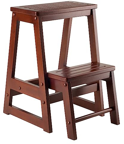 Winsome Wood Schritt Hocker, Nussbaum Antik