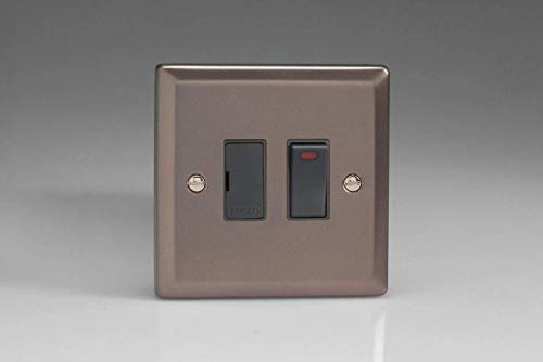 Varilight 13A Switched Fused Spur + Neon Pewter XR6NB