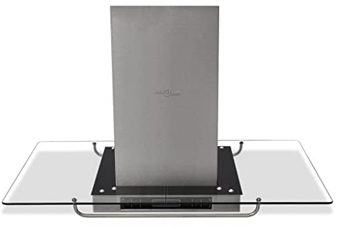 VidaXL 50167 - Campana (750 m³/h, Canalizado, 65 dB, Isla, Plata, Vidrio, Acero inoxidable)