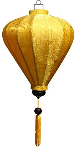 Vietnamesische Seide Lampion Ballon Gelb by Lampionsenzo