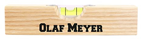 Cera & Toys® Mini Wasserwaage für Heimwerker/Personalisiert mit Wunschname Handwerker des Jahres