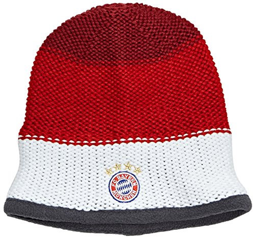 adidas Herren Mütze FC Bayern Beanie, Craft Red/FCB True Red/White, One Size