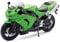 New Ray 42443 A - Kawasaki ZX 10 R / Honda CBR Motorrad, Miniaturfahrzeug, Maßstab 1:12, Grün / Schwarz