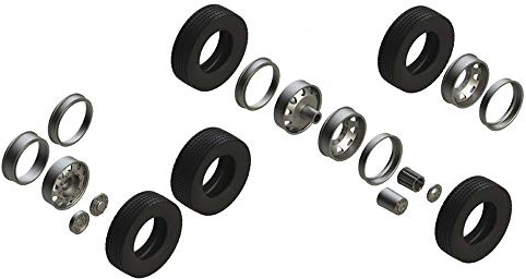 Italeri 510003909-1:24 Reifen, Felgen-Set Euro (7+7)