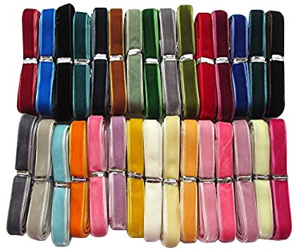 chenkou Samtband, 27 Meter, 10 mm breit, 30 Farben