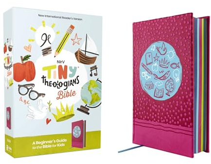 NIrV, Tiny Theologians Bible, Leathersoft over Board, Pink, Comfort Print: A Beginner’s Guide to the Bible – for Kids