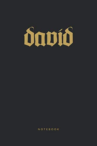 David notebook: Personalized Notebook for Men Named David horroric NoteBook with gothic typo - Blank Lined Notebook - Ideal as a gift for Co-worker ... name notebooks and journals, Band 7)