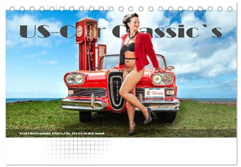 US-Car Classic's (Tischkalender 2026 DIN A5 quer), CALVENDO Monatskalender: amerikanische Straßenkreuzer in Szene gesetzt (CALVENDO Erotik)