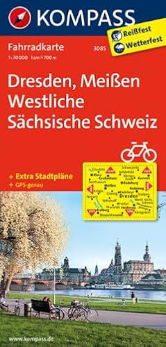KOMPASS Fahrradkarte Dresden, Meißen, Westliche Sächsische Schweiz: Fahrradkarte. GPS-genau. 1:70000 (KOMPASS-Fahrradkarten Deutschland, Band 3085)