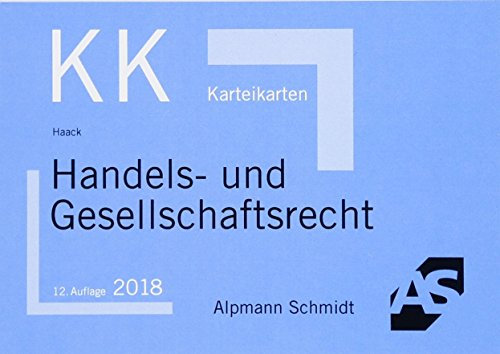 Karteikarten Handels- und Gesellschaftsrecht