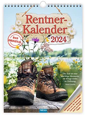 Trötsch Classickalender Rentnerkalender 2024 - Interessantes und Lustiges nicht nur für Senioren. Cartoons, Rezepte und wertvolle Tipps: Wandkalender