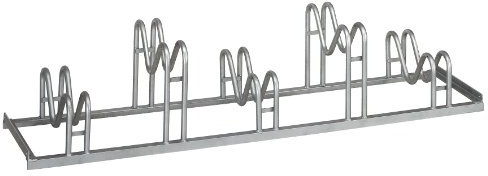 Alberts 774394 Fahrradständer Ville | feuerverzinkt | 1050 x 446 x 370 mm | Bügel-Ø 16 mm | Anzahl Einstellplätze 3