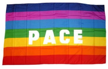 Flagge Fahne Pace Regenbogen 30 x 45 cm FLAGGENMAE®