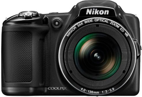 Nikon Coolpix L830 Digitalkamera (16 Megapixel, 34-Fach Opt. Zoom, 7,6 cm (3 Zoll) RGBW-LCD-Display, bildstabilisiert, Dynamic-Fine-Zoom, Full-HD) schwarz