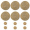 Argon Tableware Round Placemats & Coasters - 12pc - Woven Palm Leaf Kitchen Dining Table Mats Bar Drinks Coaster Protector Place Mats for Home, Restaurant Catering