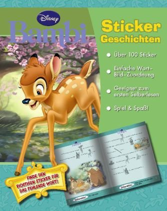 Disney: Sticker: Bambi: Über 100 Sticker. Einfache Wort-Bild-Zuordnung. Geeignet zum ersten Selberlesen. Spiel & Spaß!