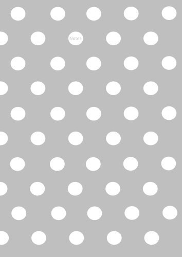 Notizbuch A4 ... Pünktchen Dot Punkt ... Grey / grau mit weißen Punkten: Schreibheft / Tagebuch für alle die auf den Punkt kommen