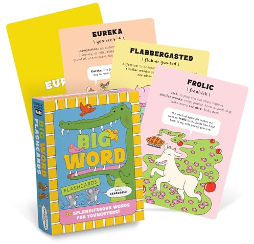 Big Word Flashcards for Kids: 30 Splendiferous Words for Youngsters (Knock Knock Kids Flashcards)