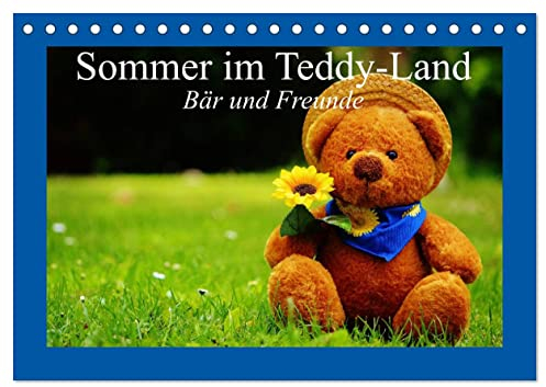 Sommer im Teddy-Land. Bär und Freunde (Tischkalender 2025 DIN A5 quer), CALVENDO Monatskalender: Niedliche Teddybären für große und kleine Menschen! (CALVENDO Spass)