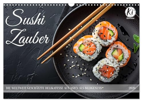 Sushi Zauber (Wandkalender 2026 DIN A3 quer), CALVENDO Monatskalender: Leckere Appetithappen für ein ganzes Jahr - wer kann widerstehen? (CALVENDO Lifestyle)