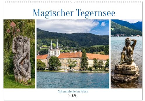 Magischer Tegernsee (Wandkalender 2026 DIN A2 quer), CALVENDO Monatskalender: Impressionen vom malerischen Tegernsee (CALVENDO Orte)