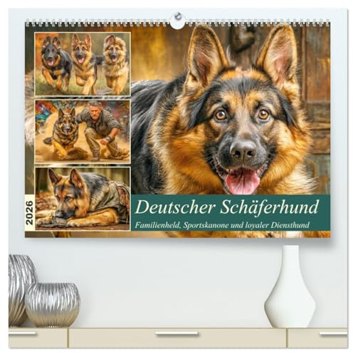 Deutscher Schäferhund. Familienheld, Sportskanone und loyaler Diensthund (hochwertiger Premium Wandkalender 2026 DIN A2 quer), Kunstdruck in ... Begleiter brilliert (CALVENDO Tiere)