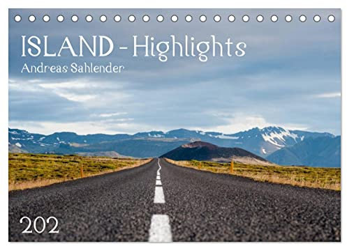 Island Highlights (Tischkalender 2026 DIN A5 quer), CALVENDO Monatskalender