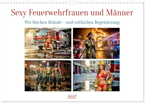 Sexy Feuerwehrfrauen und Männer (Wandkalender 2027 DIN A3 quer), CALVENDO Monatskalender: Feuerwehrfrauen und Männer wirken oft attraktiv, weil sie ... ausstrahlen. (CALVENDO Erotik)
