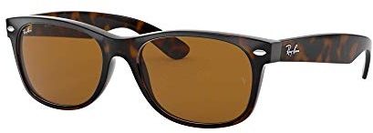 Ray Ban Unisex Sonnenbrille New Wayfarer, Gr. Large (Herstellergröße: 55), Braun (havana 710)
