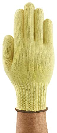 Ansell HyFlex 70-225 Arbeitshandschuhe, Mechanikschutz, Schnittschutz, Industrie und Mechaniker Handschuhe, Montagehandschuh, Damen Herren, Gelb, Größe XL (12 Paar)