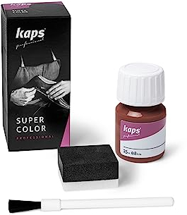KAPS Super Color – Teinture pour Cuir Naturel – Matières Synthétiques et Textiles – 25 ml – Plusieurs couleurs, Marron 110