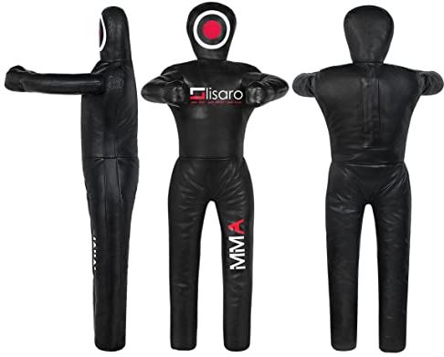 Lisaro Wurf-Dummies, Kunstleder - Wurfpuppe - Grappling - Dummy für MMA Kampfsport, Jiu Jitsu, Judo, Ringen, Wrestling, bodenkampf.Gefüllt. (L) Ca. 160CM