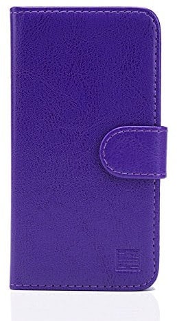 32nd Book Wallet PU Leather Flip Case Cover For Apple iPhone 7, 8, SE (2020) & SE (2022), Design With Card Slot and Magnetic Closure - Purple