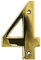 Beautiful 3 Inch Bevelled Edge Polished Gold Door Number 4 - Screw Fix Front House Number