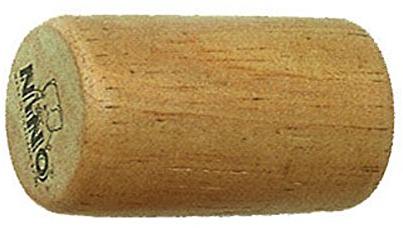 Nino Percussion Wood Shaker Instrument – Kleiner Holz Shaker für Kinder ab 3 Jahren – Zylinderförmiges Musikinstrument – Siam Eiche, Natur (NINO1)