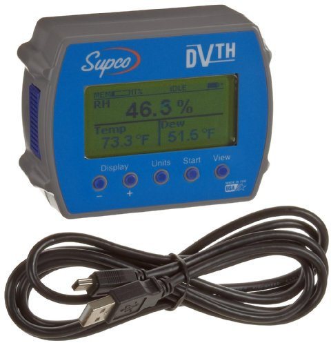 Supco DVTH Datenanzeige Temperatur- und Luftfeuchtigkeits-Datenlogger mit Display, 10,2 cm Länge x 9,5 cm Breite x 3,8 cm Höhe