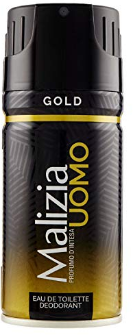 Malizia Eau de Toilette Deodorant Uomo Gold 150ml