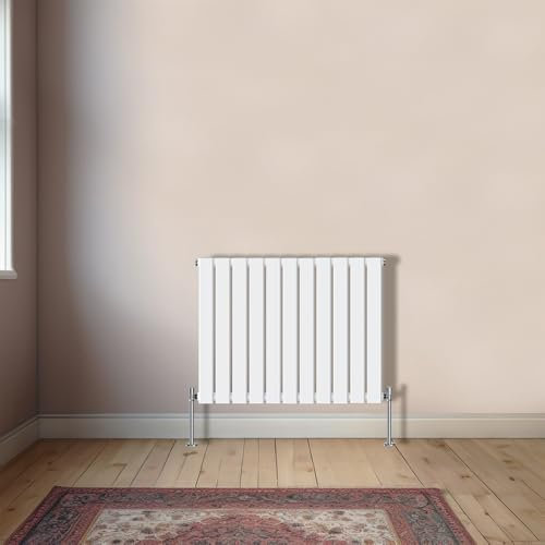 NRG Horizontal 600x748mm Single Flat Panel Designer Radiator Perfect for Kitchen, Bathroom, Living Room
