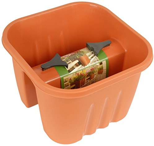 Edco Balkon-Blumentopf, 29 x 29 x 20 cm, Orange