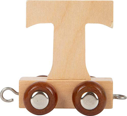 Buchstabenzug | Wunschname zusammenstellen | Holzeisenbahn | EbyReo® Namenszug aus Holz | personalisierbar | auch als Geschenk Set (Buchstabenzug T)