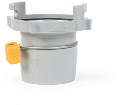 Camco Easy Slip Straight Hose Adapter with Slip-Lock Rings - Securely Connects Your Sewer Hose to RV and Stores with Sewer in Standard 4 Bumper (39173)