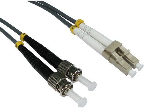 kenable OM1 Grey Fibre Optic LC ST Duplex MM 62.5 125 Patch LSZH Cable 1m [1 metres]